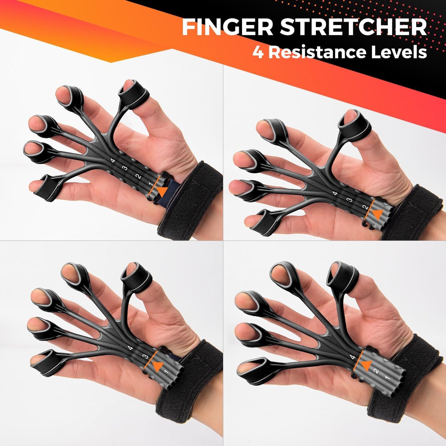 Hand grip strengthener set