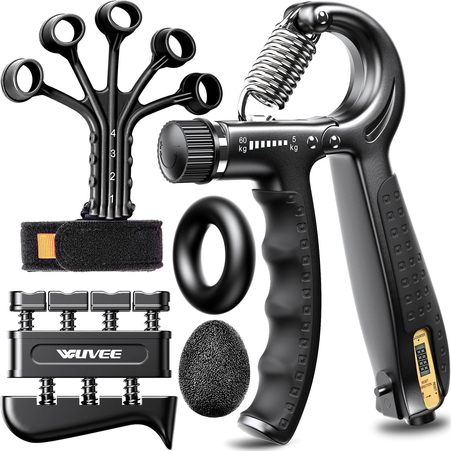 Hand grip strengthener set